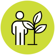 Person and plant icon.