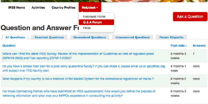 The Ippc Helpdesk Question And Answer Forum Ask A Question Answer